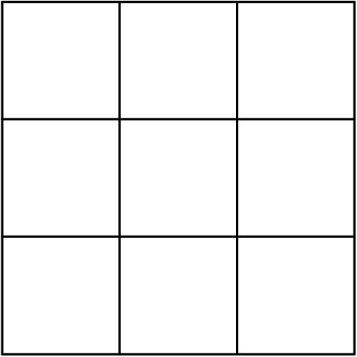 [asy] for(int a=0; a<4; ++a) { draw((a,0)--(a,3)); } for(int b=0; b<4; ++b) { draw((0,b)--(3,b)); } [/asy]