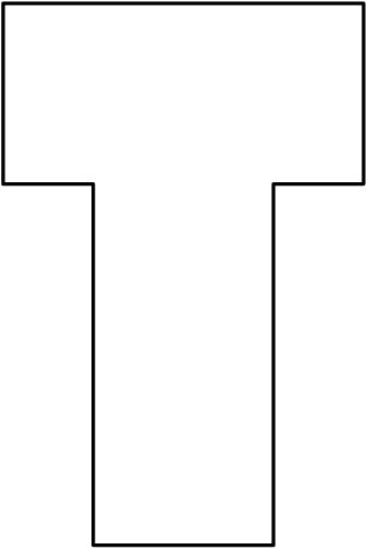 [asy] size(150); draw((0,6)--(4,6)--(4,4)--(3,4)--(3,0)--(1,0)--(1,4)--(0,4)--cycle, linewidth(1));[/asy]