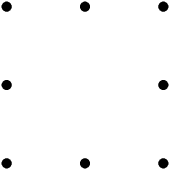 [asy] size((50)); dot((5,0)); dot((5,5)); dot((0,5)); dot((-5,5)); dot((-5,0)); dot((-5,-5)); dot((0,-5)); dot((5,-5)); [/asy]