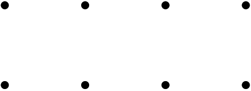 [asy] dot((0,0)); dot((0,.5)); dot((.5,0)); dot((.5,.5)); dot((1,0)); dot((1,.5)); dot((1.5,0)); dot((1.5,.5));[/asy]